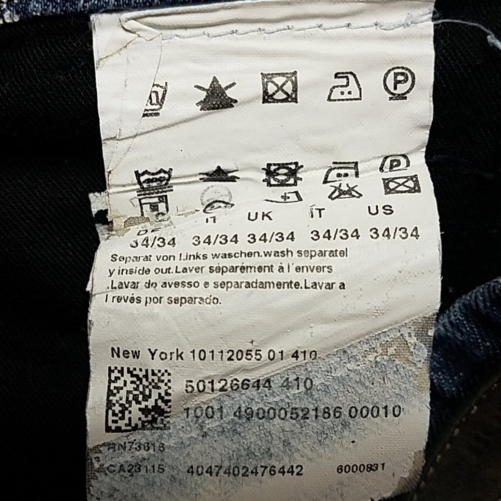 VITAGE HUGO BOSS MEN'S 34x29 DARK FADED STRAIGHT DENIM JEANS - Picture 6 of 8